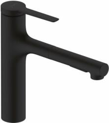 Hansgrohe Zesis M33, mosogató csaptelep 160, kihúzható spray-vel, fekete matt, 74801670 (HAN-74801670)
