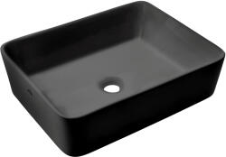 INVENA Paro, kerámia munkalap mosogató 47, 5x37, 5x14, 5 cm, fekete matt, INV-CE-36-005-C (INV-CE-36-005-C)