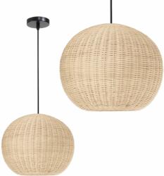 Toolight Szerszámlámpa - Természetes bambusz mennyezeti lámpa Boho E27 60W APP882-1CP, barna, OSW-05242 (OSW-05242)