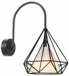 Toolight Szerszámlámpa - fém fali lámpa BELLO 1xE27, fekete, OSW-06602 (OSW-06602)