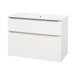 Mereo Mereo, Mailo, fürdőszoba szekrény kerámia mosdóval 81 cm, fehér, MER-CN511 (MER-CN511)