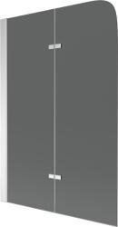 Mexen FELIX, kádparaván, 2 lapos, 100 x 140 cm, szürke, 890-100-002-01-40 (890-100-002-01-40)