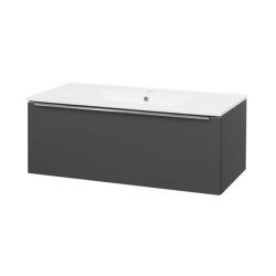 Mereo Mereo, Mailo, fürdőszoba szekrény kerámia mosdóval 101 cm, antracit, MER-CN537 (MER-CN537)