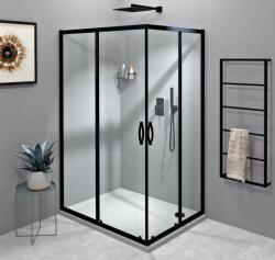 SAPHO Gelco, SIGMA SIMPLY BLACK négyszögletes zuhanyparaván 900x800 mm, L/P változat, sarokbemenet, GS2190BGS2180B (GS2190BGS2180B)