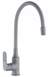 INVENA Joga, szabadon álló mosogató csaptelep rugalmas karral, szürke, BZ-32-P05-C (INV-BZ-32-P05-C)