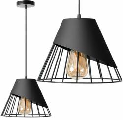 Toolight Szerszámlámpa - Mennyezeti lámpa 1xE27 APP227-1CP, fekete, OSW-00894 (OSW-00894)