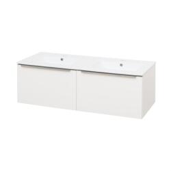 Mereo Mereo, Mailo, fürdőszoba szekrény kerámia mosdóval 121 cm, fehér, MER-CN518 (MER-CN518)