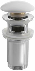 SAPHO Sapho, Mosdó kifolyó 5/4", kattanás, kerámia dugó, vastagság 0-60 mm, túlfolyós mosdókagylóhoz, fehér, AR902 (AR902)