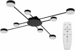 Toolight Szerszámlámpa - LED mennyezeti lámpa 8 karos 8x40W APP210-3CPR + távirányító, fekete, OSW-08465 (OSW-08465)