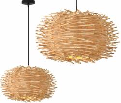 Toolight Szerszámlámpa, bambusz függőlámpa BOHO NATURAL stílusban 1xE27 APP884-1CP, OSW-05244 (OSW-05244)