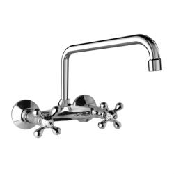 Mereo Mereo, Retro Viktorie mosogató csaptelep, falra szerelhető, cső alakú U-karral o 18 mm - 230 mm, MER-CBL301A04 (MER-CBL301A04)