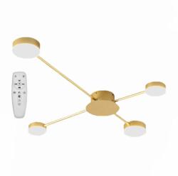 Toolight Szerszámlámpa - 4 karú LED mennyezeti lámpa + APP520-4C távirányító, arany, OSW-08461 (OSW-08461)