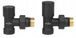 Invena Invena, szögszabályozó szelep 1/2 coll és elzárószelep, fekete matt, INV-CZ-33-K15-S (INV-CZ-33-K15-S)