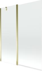 Mexen Flip, kádparaván 1 szárny 140 x 150 cm, forgó szárny, 6 mm átlátszó üveg, arany profil, 894-140-101-50-00 (894-140-101-50-00)