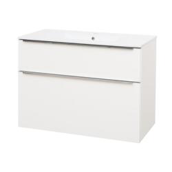 Mereo Mereo, Mailo, fürdőszoba szekrény kerámia mosdóval 101 cm, fehér, MER-CN512 (MER-CN512)