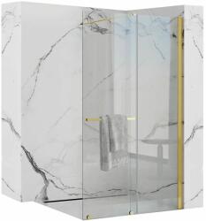 Rea Cortis, tolózuhany paraván 100x200cm, 6mm üveg, átlátszó üveg, arany profil, REA-K8484 (REA-K8484)