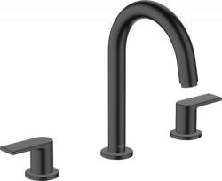 Hansgrohe Vernis Shape, mosdócsaptelep kimenettel, 3 lyukú beépítés, fekete matt, 71563670 (HAN-71563670)