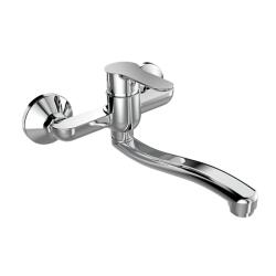 Mereo Mereo, Falra szerelhető mosogatócsaptelep, Zuna, ívelt lapos karral 210 mm, króm, MER-CB301AZ (MER-CB301AZ)
