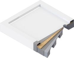 Deante Jasmin Plus, téglalap alakú akril tálca 120x80x14 cm, mélység 3 cm, Solid technológia, fehér, KTJ_044B (KTJ_044B)