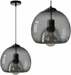 Toolight Szerszámlámpa - függőüveg lámpa füstüveggel E27 60W APP1027-1CP, fekete, OSW-01154 (OSW-01154)
