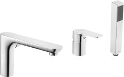 INVENA Dokos, 3-lyukú fürdocsaptelep, króm, INV-BW-19-S01-V (INV-BW-19-S01-V)