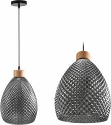 Toolight Szerszámlámpa - Retro üveg mennyezeti lámpa E27 60W APP897-1CP, fekete, OSW-05697 (OSW-05697)