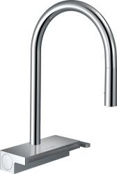 Hansgrohe M81, Aquno Select mosogató csaptelep kihúzható véggel és lapos zuhanyfúvánnyal, króm, 73837000 (HAN-73837000)