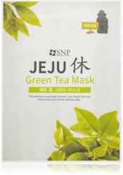 SNP Jeju Green Tea mască textilă hidratantă cu efect calmant 22 ml Masca de fata