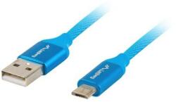 Lanberg Cablu Date/Incarcare Lanberg USB-A Micro USB-B 1.8m Plastic Albastru (5901969416466)