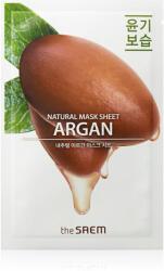 The Saem Natural Mask Sheet Argan mască textilă iluminatoare cu efect de hidratare 21 ml