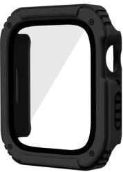 gigapack Apple Watch Series 3 38mm műanyag keret (bumper, ütésálló + kijelzővédő üveg) fekete (GP-125069)