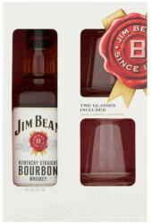 Jim Beam whiskey 0, 7L 40% + 2 pohár DD
