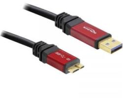 Delock USB kábel 1 x USB 3.0 dugó A- 1 x USB 3.0 mikró dugó B, 2 m, piros, fekete, aranyozott (1672263)