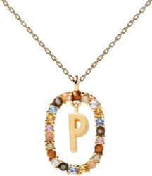 PDPAOLA Colier frumos placat cu aur, litera „PLETTERS CO01-275-U (lanț, pandantiv)