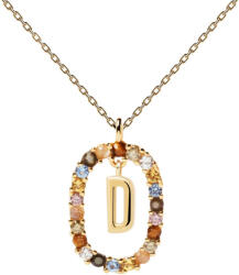 PDPAOLA Gyönyörű aranyozott nyaklánc "D" betű LETTERS CO01-263-U (lánc, medál) - vivantis