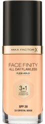 MAX Factor Facefinity All Day Flawless tartós alapozó SPF 20 árnyalat 33 Crystal Beige 30 ml