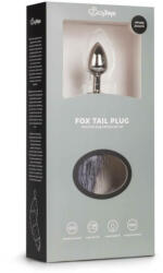 EasyToys Fox NO5 - fém anál plug rókafarokkal (ezüst-ezüst)