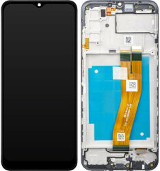 Samsung Galaxy A03s kompatibilis LCD modul kerettel, OEM jellegű, fekete (GH81-21233A)