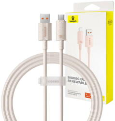 Baseus Fast Charging cable USB to USB-C Habitat Series 1m 100W (pink) (34451) - vexio