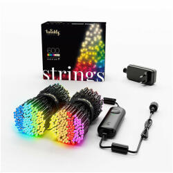 Twinkly strings - Karácsonyfa okosizzó - Fényfüzér - 600 db LED - 51, 5 m - RGB szín - Programozható (TWS600SPP_BEU)