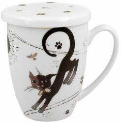  Charming Cats cicás porcelán bögre fémszűrővel és tetővel - 350 ml (AC-515904-VR-30846)