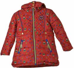 Rosalita piros, mintás lány téli kabát - 104 cm (108194)