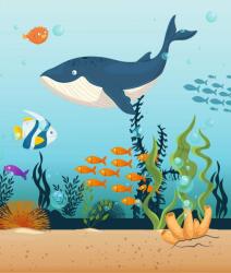 Best4Baby Tenger élővilága, óceán állatai poszter, függőleges II. - 220 cm (BPO-01H2)