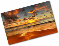 Wallmuralia. hu Edzett üveg vágódeszka Sunset beach 80x52 cm