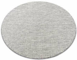 My carpet company kft Fonott sizal szőnyeg LOFT 21198 Kör boho elefántcsont/ezüst/taupe kerék 160 cm (DEV1162)