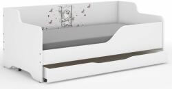  LILU gyermekágy laminált oldalakkal 160x80cm matraccal és ágyneműtároló rekesszel - ringatózó kislány