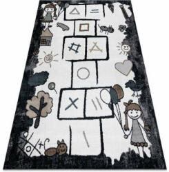 My carpet company kft Szőnyeg FUN Hop gyerekeknek, ugróiskola, állatok fekete 180x270 cm (O233)