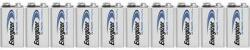 Energizer 9V-os elem készlet, lítium, 9V, 10 db, Energizer Ultimate 6LR61, (635255)