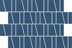 Cersanit Zambezi Dekorcsempe 20x29, 9 Cm Kék Trapéz Mozaik