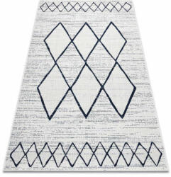 My carpet company kft Fonott sizal color szőnyeg 47272/396 Rombusz Négyzetek Fehér 120x170 cm (B618)